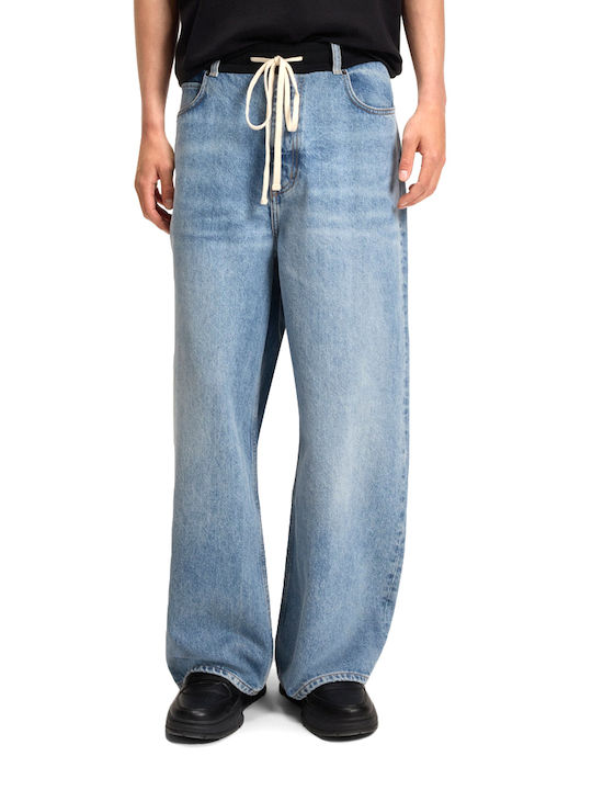 Hugo Draisen Men's Jeans Pants Loose Fit Baggy Blue