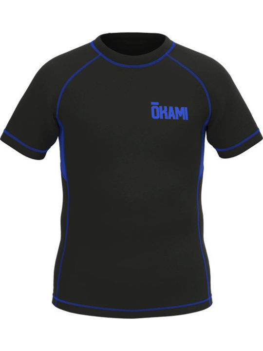 Okami Copii Cu mânecă scurtă Tricou OKIDS108 pentru Jiu-Jitsu Neagră
