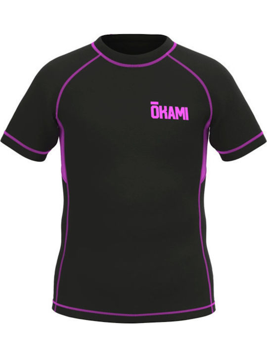 Okami Kinder Kurzärmlig T-Shirt OKIDS109 für Jiu-Jitsu Schwarz