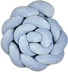 Baby Star Large Crib Bumpers Braided Inside Light Blue 19x200cm