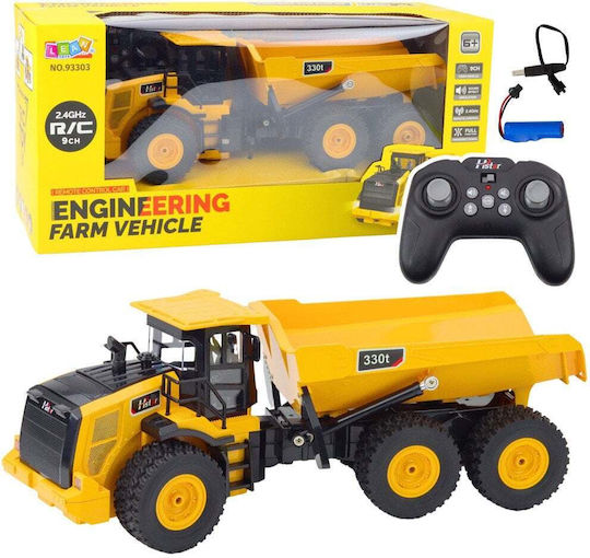 Lean Toys Remote Controlled Радиоуправляемо Камион Жълт