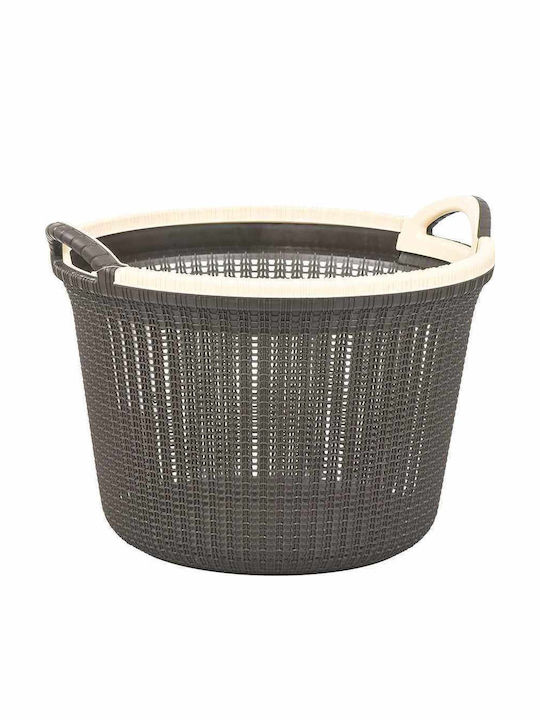 Plast Art Plastic Laundry Basket 32L Gray