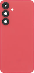 Samsung Galaxy S25+ Battery Door + Battery Door Adhesive + Back Camera Lens Bezel Coral Red Oem Samsung Galaxy S25+ Battery Door + Battery Door Adhesive + Back Camera Lens Bezel Coral Red Oem