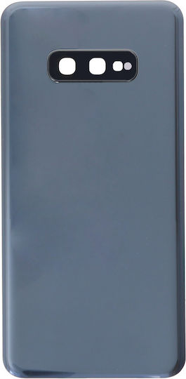 Samsung Galaxy S10e Battery Door + Battery Door Adhesive + Back Camera Lens Bezel Prism Black OEM