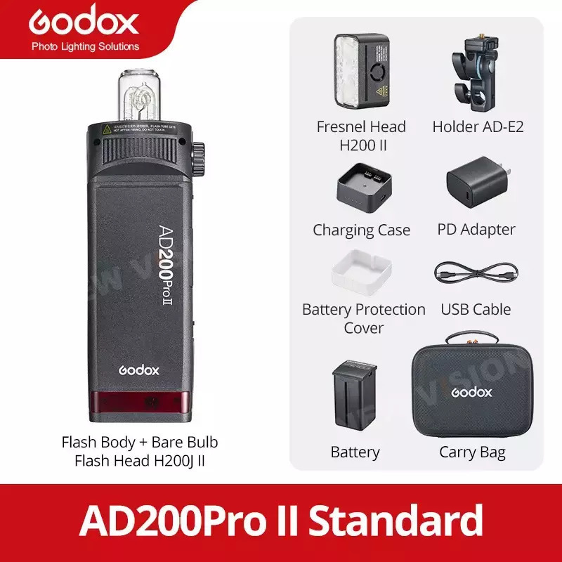 Pocket Flash 200 Ws Power Compatible Multiple Camera Brands Ad200proii ...