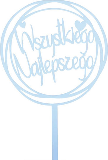 Cake Land Cake Topper Alles Gute Acryl Blau Kreis