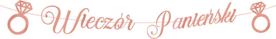 Bachelorette Banner Rosa Gold Rose Gold Buchstaben 150 Cm