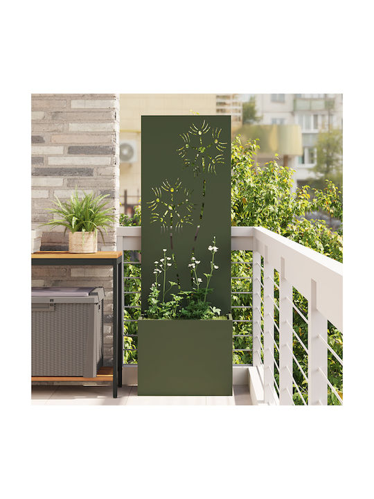 vidaXL Γλάστρα Μεταλλική Λαδί 50x140x140εκ.