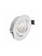 Round Movable Ceiling Spotlight Ip20 White