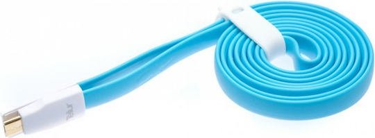 Tellur Kabel Von Usb Micro B 5-polig M Zu Lightning M 1,2m Blau Magnetisch