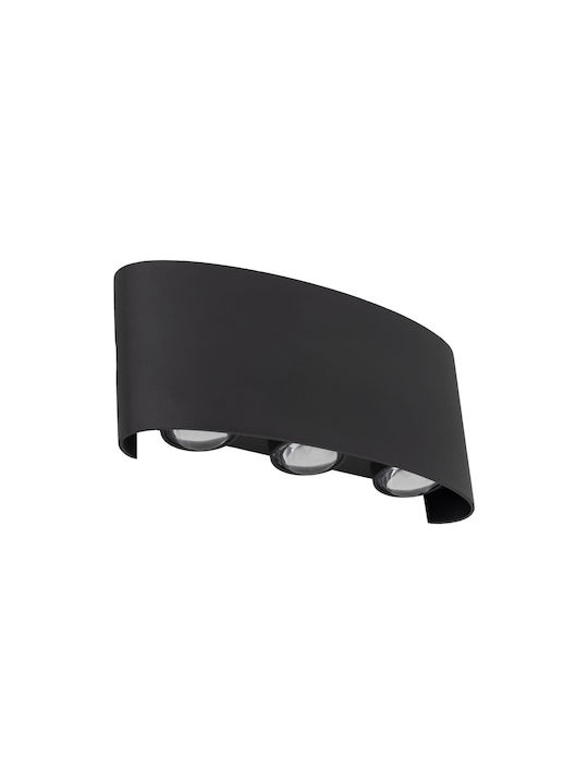 TK Lighting Modern Lamp Wall with Integrated LED Black