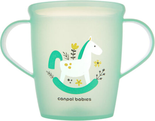 Canpol Babies Educational Sippy Cup Plastic with Handles Green for 12m+m+ 250ml