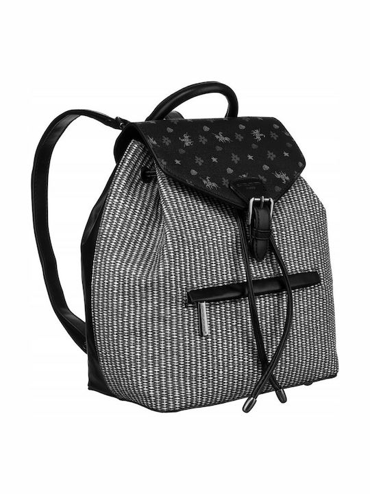 De piele Geantă de damă Rucsac Argintie
