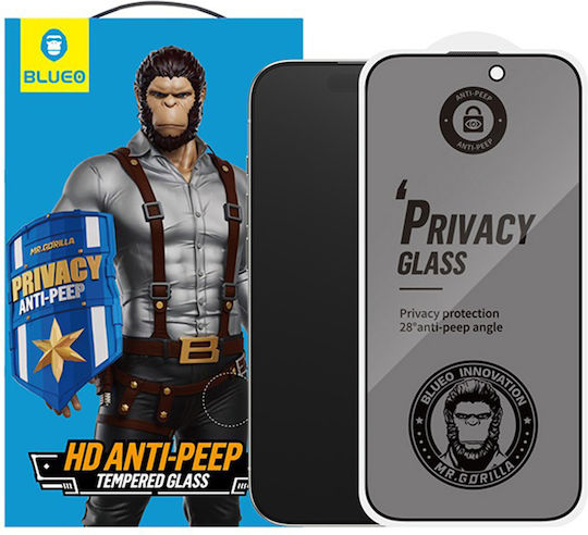 Blueo Tempered Glass Μαύρο (iPhone 15 Plus / 16 Plus)