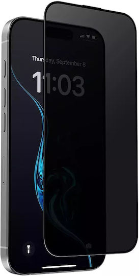 3D Privacy Matte Tempered Glass Black (iPhone 16 Pro Max)