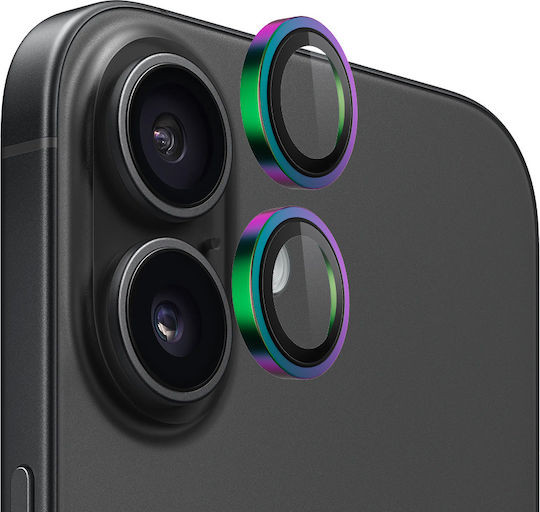 Blueo Camera Protection Tempered Glass Black for the iPhone 16, iPhone 16 Plus