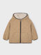 Kinderpelz mit Kapuze Light Brown