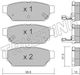 Brake Pads Rear Mitsubishi Carisma-Colt IV-Lancer V-Persona-Mir 4110-199