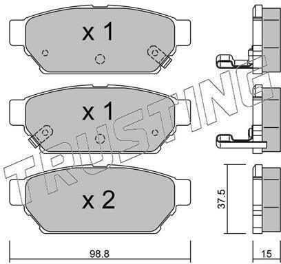 Brake Pads Rear Mitsubishi Carisma-Colt IV-Lancer V-Persona-Mir 4110-199