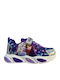 Frozen Παιδικά Sneakers με Σκρατς & Φωτάκια Μωβ