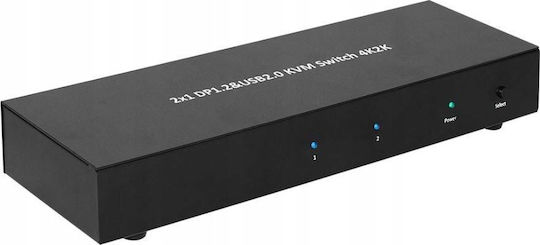 Microconnect MC-DP-KVM201K KVM & Data Switch με DisplayPort / USB