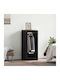 Wand Wohnzimmer Vitrine aus Spanplatte Schwarze Eiche 41x48x102cm