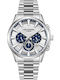 Lee Cooper Dual Time Men's Watch 43mm Battery with Silver Metal Bracelet
