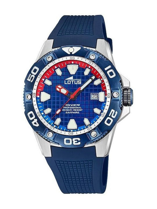 Lotus Watches Мъжки Часовник На Батерия Син Аце...