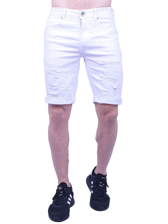 Leox Jeans Мъжки Шорти White