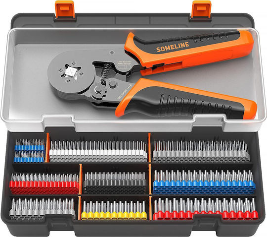 Set Cleste Sertizat Pentru Pin Conector 770 Terminale Conductoare 0,25-10 Mm² 9 Dimensiuni Hexagonale In Cutie De Depozitare Transport Someline