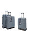 Felbags Travel Suitcases Hard Blue Ice with 4 Wheels Set of 3 Pieces
