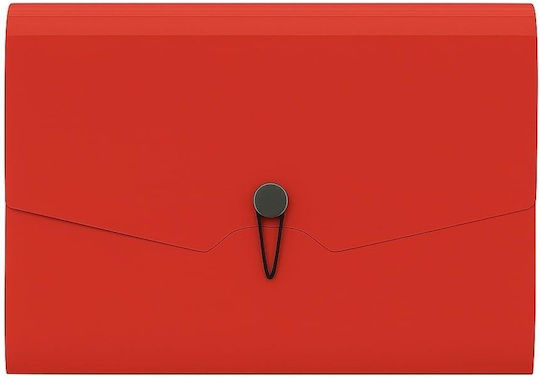 512059 File Organizer 13 Sections Elastic A4 Red