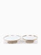 Eurolamp Metallic Round Decorative Tray with Mirror 35x10cm