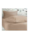 Nef-Nef Homeware Jersey Σεντόνι Υπέρδιπλο με Λάστιχο 160x200+30εκ. 730 Beige