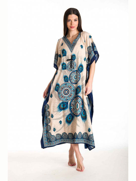 Rima Beachwear Feminin Caftan de Plajă Beige-black