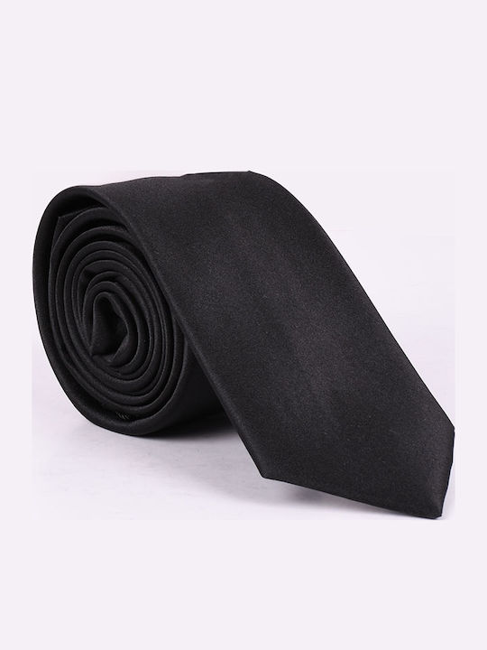 Mcan Herren Krawatte Synthetisch,Polyester/Cotton/Leather Monochrom in Schwarz Farbe