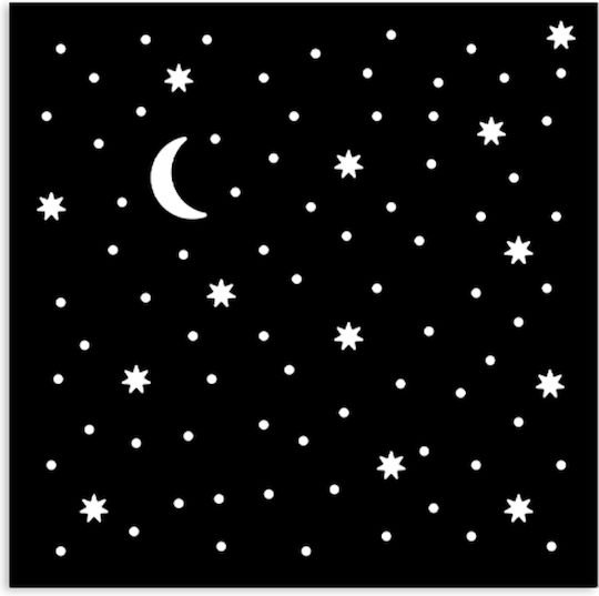 Thick Stencil Stamperia 12x12cm Alice In Christmas Αστέρι Φεγγάρι
