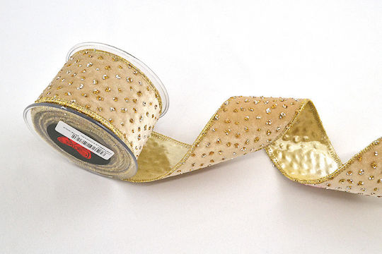 Ribbon Portabella Beige-Gold 6.7 Cm X 4.5 M Beige-Gold