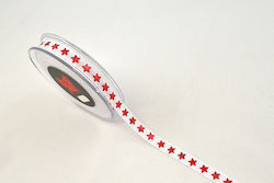 Κορδέλα Gro Shiny Stars Λευκό-κόκκινο 1.2 Cm Χ ...