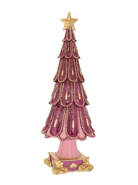 Decorațiune de Crăciun Plastic Braduleț 36.5cm. Roz Stea