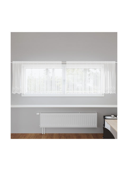 vidaXL White Window Curtain with Pencil Pleat 300x120cm