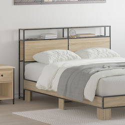 vidaXL Hölzernes Kopfteil Für Bett Eiche 150cm