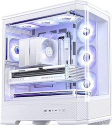 Jonsbo D400 Gaming Midi-Turm Computergehäuse mi...