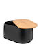 Altom Brotkasten mit Deckel Metallisch Schwarz 33.5x23.5x15.5cm