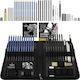 castle Art Supplies Drawing Set 40 Pieces Drawing & Sketching Instructions Coal Pencils Graphite Pencils Erasers Sharpeners Other Drawing Tools Art Accessories Zipper Case Artists Professionals & Beginners