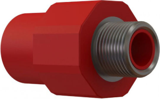 Interplast Pn-25 Pp-r Pipe Niple Fittings Terminal Male 90 X 3''