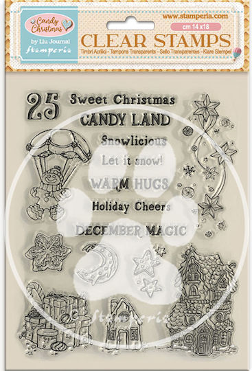 Σφραγίδα Stamperia 14×18 Cm Candy Christmas Candy Land