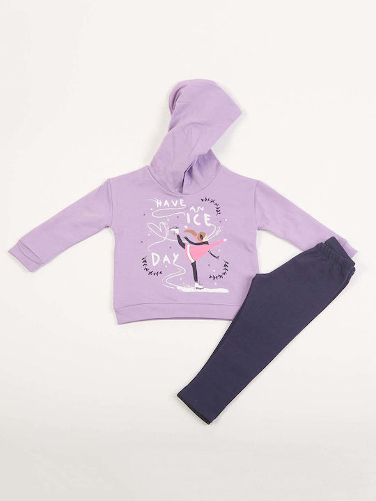 Set pentru copii cu colanți Iarnă 2buc Lilac