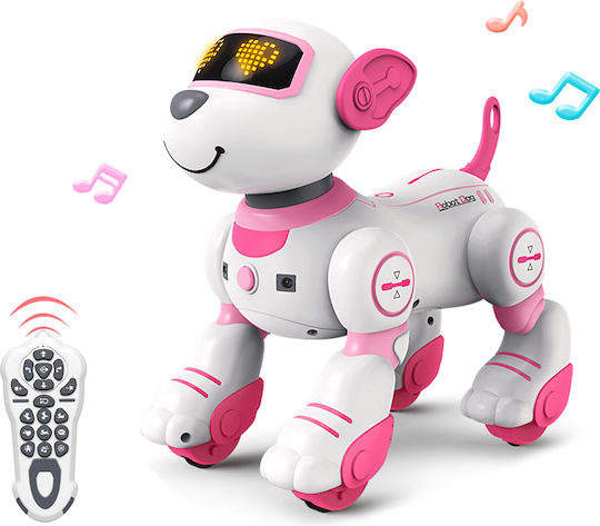 Techkidz Remote Control Animated Dog Sound Light Effects Roxy Model White