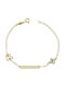 Graloro Kids Bracelet ID from Gold-plated Silver with Butterfly